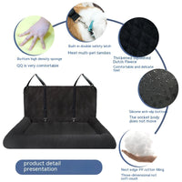 HKM-903827 Removable and Washable Gray Car Pet Pad Kennel with High-Density Sponge Filler (120CM x 50CM x 50CM)