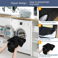 HKM-903827 Removable and Washable Gray Car Pet Pad Kennel with High-Density Sponge Filler (120CM x 50CM x 50CM)