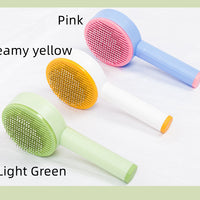 HKM-903891 Curved Needle Massage Comb for Long Hair Pet Grooming – 2-in-1 Cat and Dog Hair Removal Brush