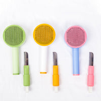 HKM-903891 Curved Needle Massage Comb for Long Hair Pet Grooming – 2-in-1 Cat and Dog Hair Removal Brush