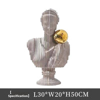 HKM-903891 Modern Light Luxury Female Character Art Sculpture – European Style Resin Ornament