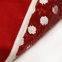 HKM-904083 Creative Home Christmas Tree Skirt with Red and White Dot Sequins, Non-Woven Fabric, 61CM & 77CM