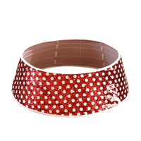 HKM-904083 Creative Home Christmas Tree Skirt with Red and White Dot Sequins, Non-Woven Fabric, 61CM & 77CM