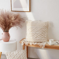 HKM-904083 Hand-Woven Cotton Bohemian Pillow Cushion in Various Sizes and Colors
