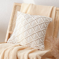 HKM-904083 Hand-Woven Cotton Bohemian Pillow Cushion in Various Sizes and Colors