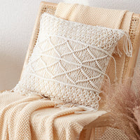 HKM-904083 Hand-Woven Cotton Bohemian Pillow Cushion in Various Sizes and Colors