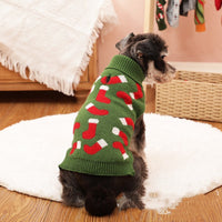 HKM-904211 Cozy Red Plaid Christmas Sweater for Small and Medium Dogs