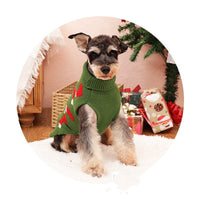 HKM-904211 Cozy Red Plaid Christmas Sweater for Small and Medium Dogs