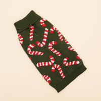 HKM-904211 Cozy Red Plaid Christmas Sweater for Small and Medium Dogs