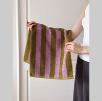 HKM-904211 Mori Retro Style Wide Stripe Combed Cotton Towel