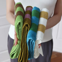 HKM-904211 Mori Retro Style Wide Stripe Combed Cotton Towel