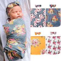 HKM-904275 Floral Baby Blanket & Wrap Towel for Summer, Soft Polyester in White, Yellow, Gray