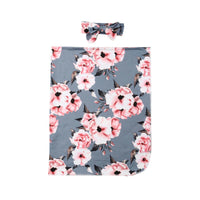HKM-904275 Floral Baby Blanket & Wrap Towel for Summer, Soft Polyester in White, Yellow, Gray