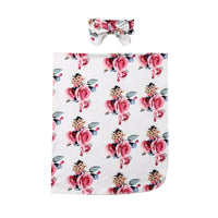 HKM-904275 Floral Baby Blanket & Wrap Towel for Summer, Soft Polyester in White, Yellow, Gray