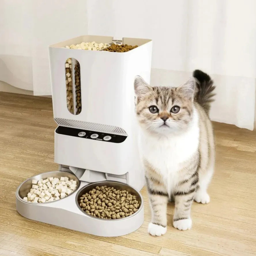 KTX-904403 Automatic Dual Bowl Smart Feeder for Dogs with Slow Feeding Function