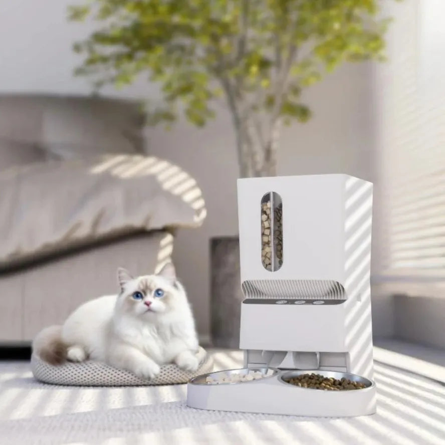 KTX-904403 Automatic Dual Bowl Smart Feeder for Dogs with Slow Feeding Function