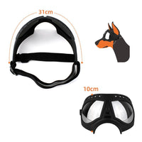 HKM-904467 Comfortable Waterproof Pet Goggles for German Shepherds - Soft Frame Sunglasses for Dogs
