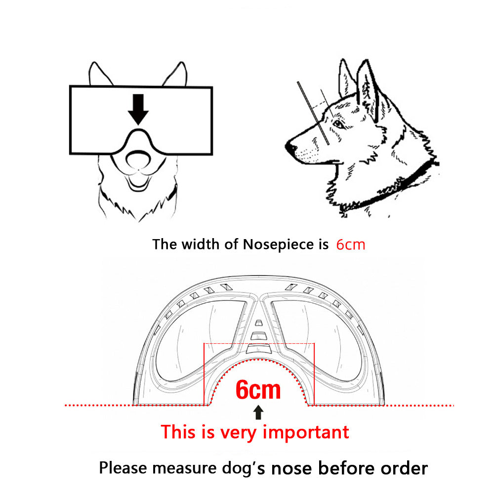 HKM-904467 Comfortable Waterproof Pet Goggles for German Shepherds - Soft Frame Sunglasses for Dogs