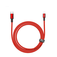 HKM-904531 Fast Charging Type-C to Lightning Cable, 1m Length, Single Connector, Available in Black/Gray and Red