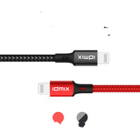 HKM-904531 Fast Charging Type-C to Lightning Cable, 1m Length, Single Connector, Available in Black/Gray and Red