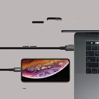 HKM-904531 Fast Charging Type-C to Lightning Cable, 1m Length, Single Connector, Available in Black/Gray and Red