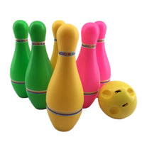 HKM-904531 Indoor Bowling Playset for Kids with LED Lights and Music - Soft Bowling Balls and Mini Bowling Pins for Ages 2-4