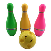 HKM-904531 Indoor Bowling Playset for Kids with LED Lights and Music - Soft Bowling Balls and Mini Bowling Pins for Ages 2-4