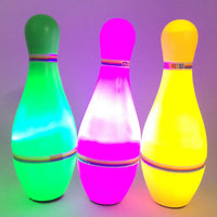 HKM-904531 Indoor Bowling Playset for Kids with LED Lights and Music - Soft Bowling Balls and Mini Bowling Pins for Ages 2-4