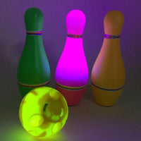 HKM-904531 Indoor Bowling Playset for Kids with LED Lights and Music - Soft Bowling Balls and Mini Bowling Pins for Ages 2-4