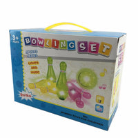 HKM-904531 Indoor Bowling Playset for Kids with LED Lights and Music - Soft Bowling Balls and Mini Bowling Pins for Ages 2-4