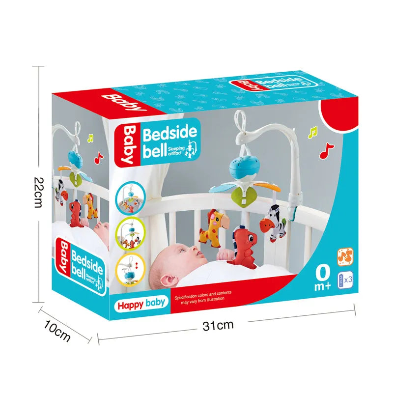 HKM-904595 Musical Hanging Rattle Mobile Toy for Crib - Baby Animal Bed Bell with Soft Melody
