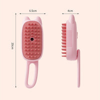 HKM-904723 Electric Spray Comb for Pets - Rotating Hair Brush for Cats and Dogs, Wash-Free Essence, Available in Pink and Milky White
