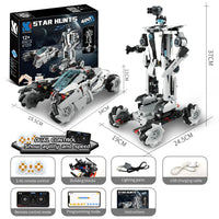 HKM-904787 5-in-1 Remote Control Robot Building Kit - APP Programmable STEM Toy for Ages 5 and Up