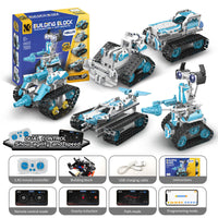 HKM-904787 5-in-1 Remote Control Robot Building Kit - APP Programmable STEM Toy for Ages 5 and Up