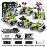 HKM-904787 5-in-1 Remote Control Robot Building Kit - APP Programmable STEM Toy for Ages 5 and Up