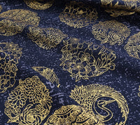 HKM-904787 Abstract Floral Printed 100% Cotton Fabric for Home Decor and Luggage