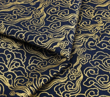 HKM-904787 Abstract Floral Printed 100% Cotton Fabric for Home Decor and Luggage