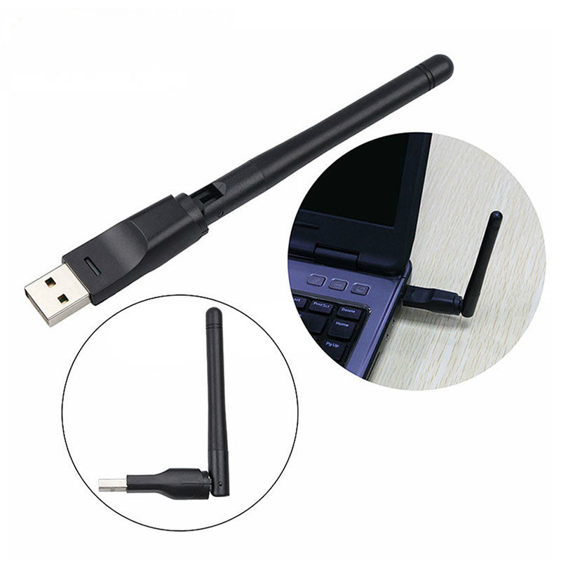 HKM-904851 150Mbps USB Wireless Network Receiver with Integrated 2DB Antenna, Compatible with Windows and Mac OS