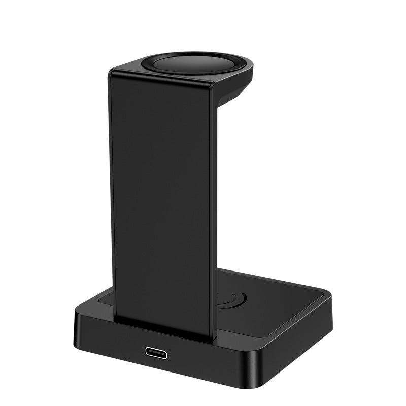 HKM-904979 Dual Wireless Qi Charger with Type-C Cable - Black
