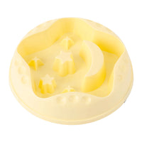 HKM-904979 Moon Star Wings Large Capacity Slow Feed Pet Bowl for Dogs - Dinner Plate Design