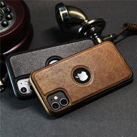 HKM-905043 All-Inclusive Leather Grain Mobile Phone Case with Stitching - Available in Black, Brown, Red, and Royal Blue