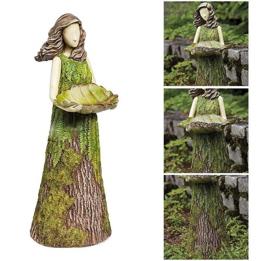 HKM-905043 Squirrel-Shaped Resin Bird Feeder for Garden Décor