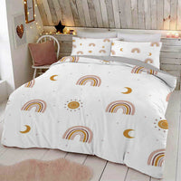 HKM-905107 Pastel Landscape Three-Piece Bedding Set for 1.8m Bed - Soft Chemical Fiber Material with Printing Finish