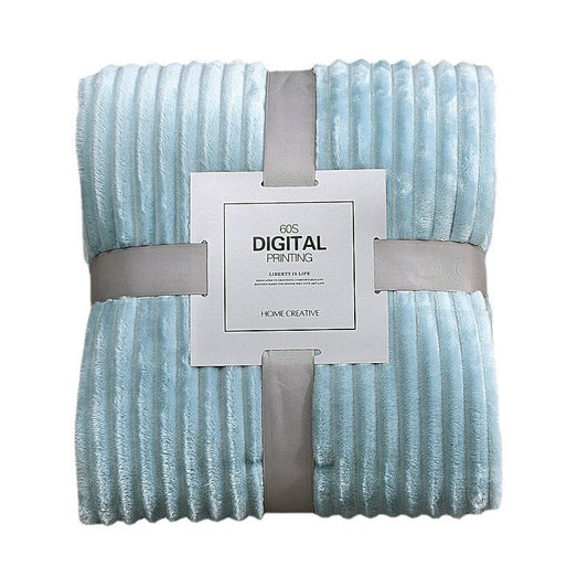 HKM-905107 Solid Color Drawstring Flannel Blanket for All Seasons - Multiple Sizes and Colors Available