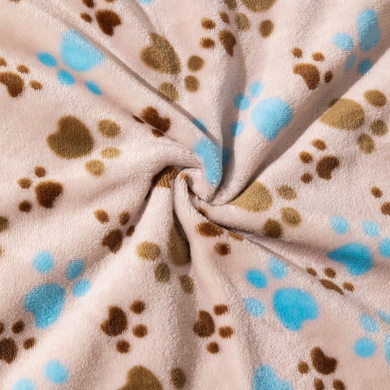 HKM-905235 Double-Sided Flannel Pet Blanket in Cartoon Patterns - Warm and Cozy Kennel Mat for Dogs