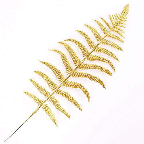 HKM-905235 Golden Powder Olive Branch Decoration for Christmas Tree and Events
