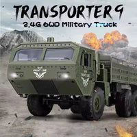 HKM-905363 2.4G Remote Control Six Wheel Drive Military Vehicle with Lights for Kids
