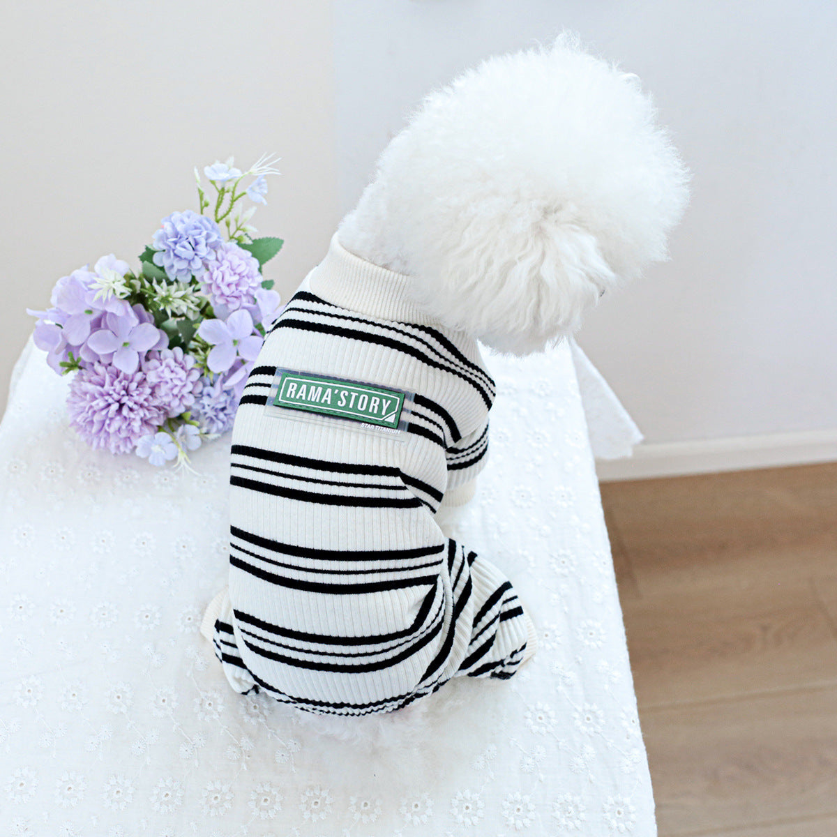 HKM-905363 Cozy Four-Legged Belly-Wrap Outfit for Pets in Various Colors and Patterns
