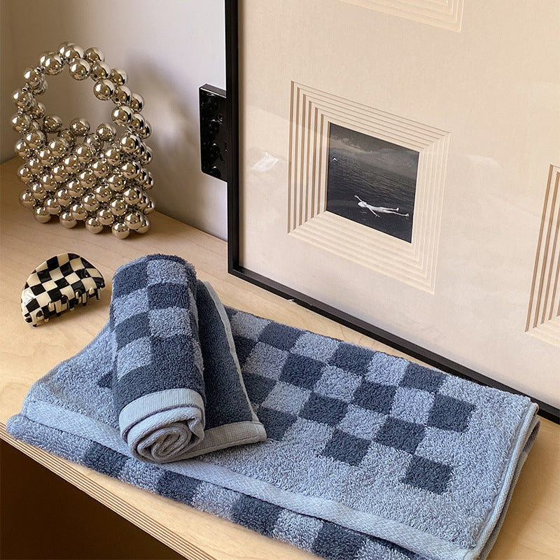HKM-905363 Parent-Child Long-Staple Cotton Yarn-Dyed Towels in Stylish Plaids and Colors