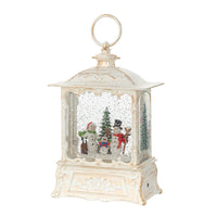 HKM-905555 Christmas Music Box with Crystal Ball Decoration, Iron Hoop and Polyethylene Base, Plays Festive Tunes